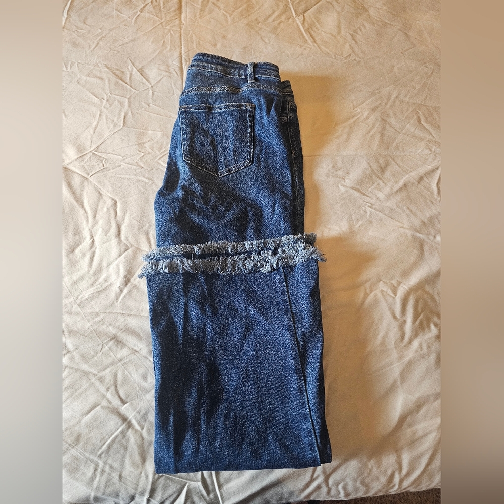 Vervet Dark Blue Flare Jeans - Picture 3 of 5